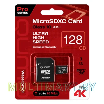 Карта памяти QUMO microSDXC 128GB (QM128GMICSDXC10U3)